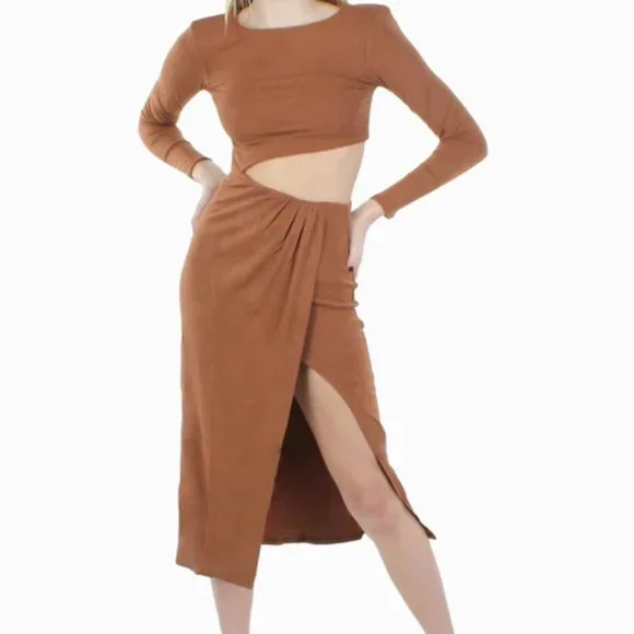 princess polly baby blue dress Draped asymmetric midi dress in black - Victoria Beckham
